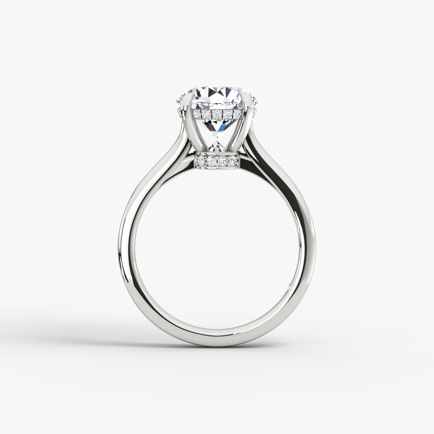 Diamond ring on a white background