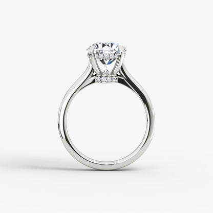 Diamond ring on a white background