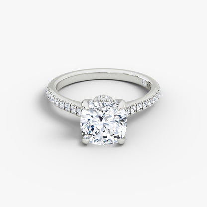 Cushion / Platinum / Garnet