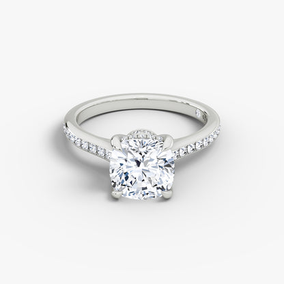 Cushion / Platinum / Garnet