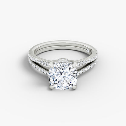 Cushion / Platinum / Garnet