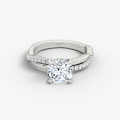 Cushion / Platinum / Garnet